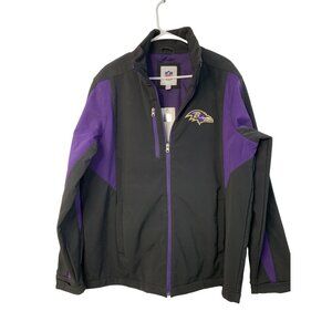 Baltimore Ravens Spelled Out NFL Jacket XL Black & Purple Polyester NWT 7226